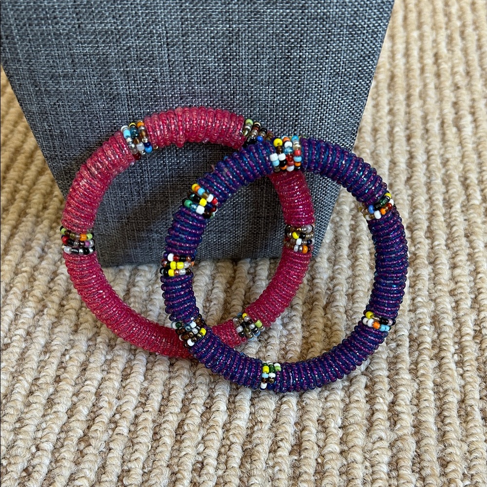 Colorful Beaded Bracelets Set